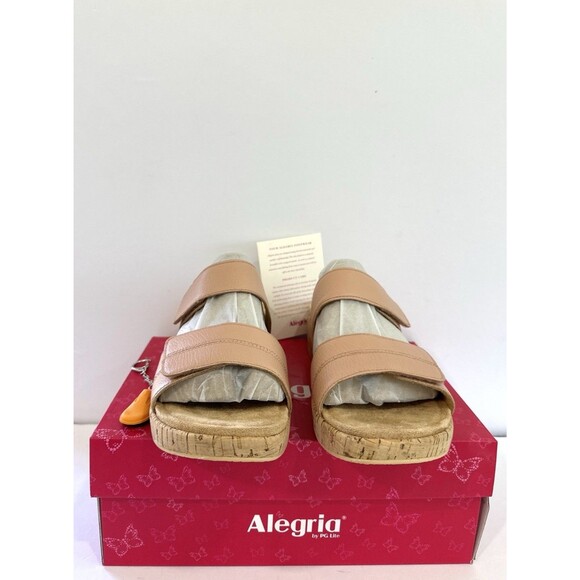 Alegria Mena Sandals Women’s 10.5 EU 41 Mauve Mist Leather Cork Platform Comfort - Picture 2 of 8